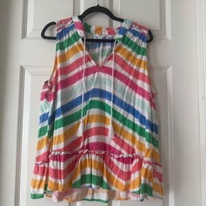 crown & ivy Multicolor Striped Tank Top